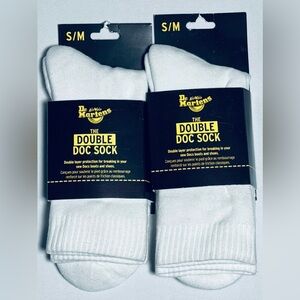 Dr. Martens Air Wair The Double Sock White S/M NEW Lot of Two